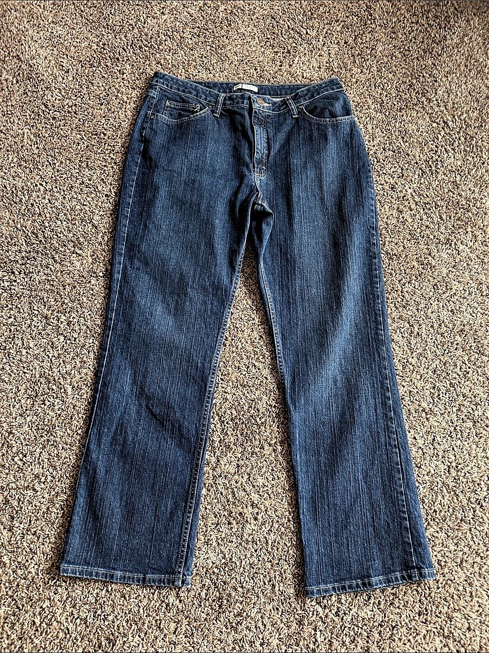 Lee Relaxed Fit Straight Leg Relaxed Straight Leg Jeans Blue Size 16 M